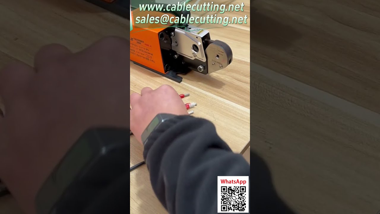 Máquina de Crimpagem Pneumática para Terminais Tubulares 0,25-10 mm² - Crimpagem Quadrada
