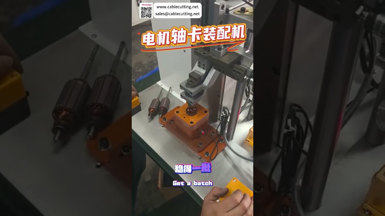 Máquina Automática de Montagem de Anel Elástico para Eixo de Motor - Equipamento de Precisão para Linha de Fábrica