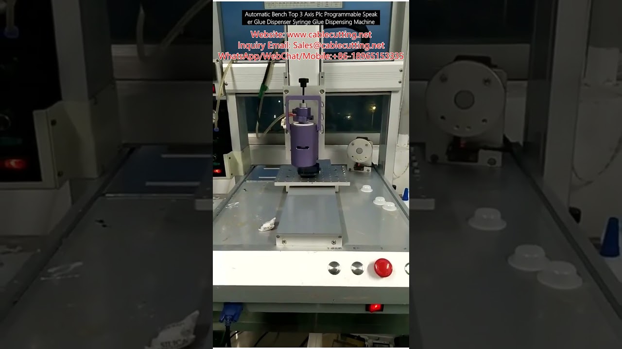 Máquina Automática de Dosagem de Cola para Alto-falantes - 3 Eixos PLC Programável