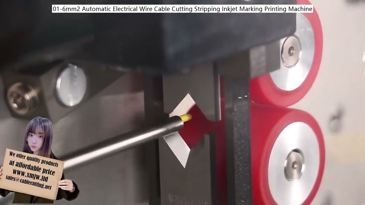 01 - Máquina Automática de Corte e Descascamento de Cabos Elétricos com Impressão Inkjet 6mm²