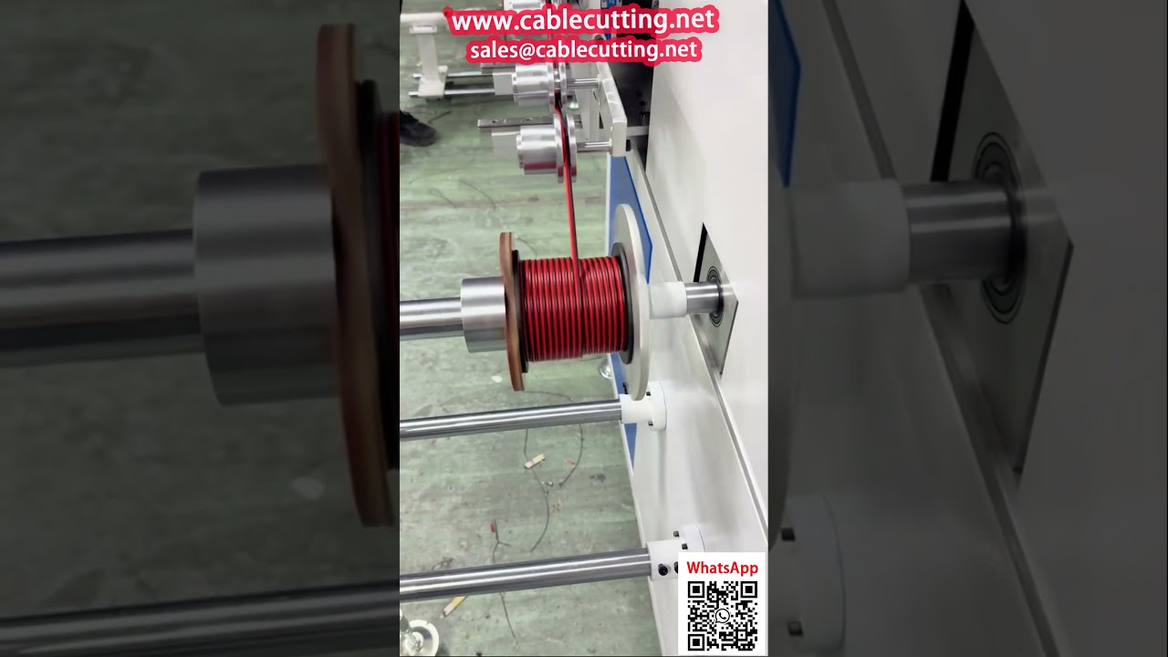 Bobineuse Automatique à Alignement et Comptage pour Câble AudioAlimentation RougeNoir