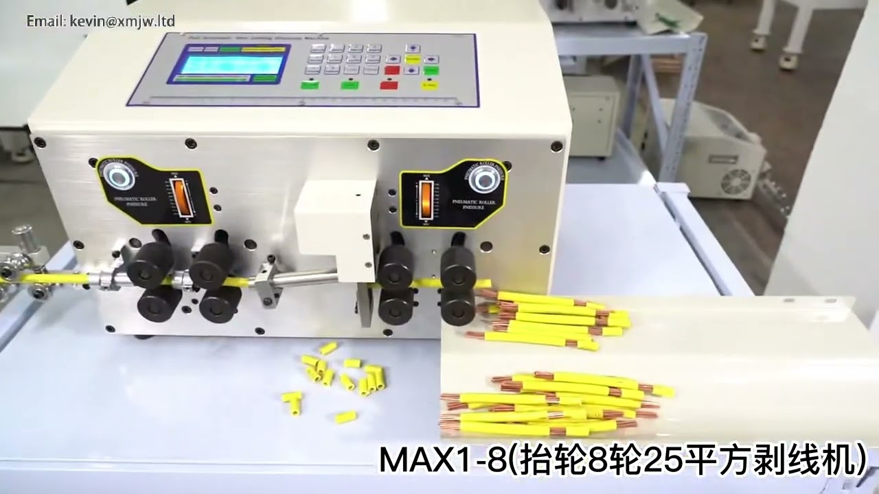 Máquina Automática de Descascar e Cortar Cabos 0,2-25mm² SWT508MAX com 8 Rodas Ajustável