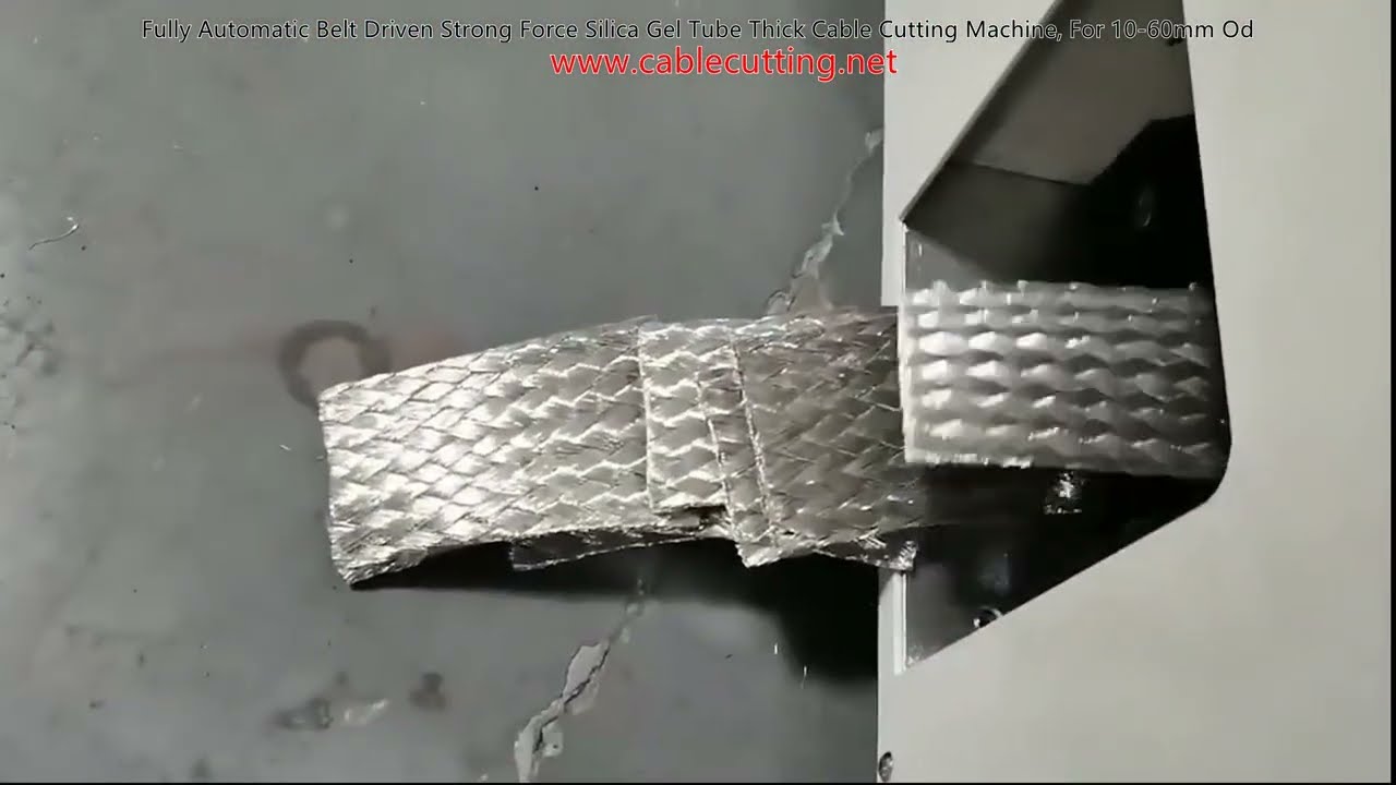 Máquina de Corte Automática por Correia para Cabos Grossos e Tubos de Gel de Sílica (10-60mm OD)