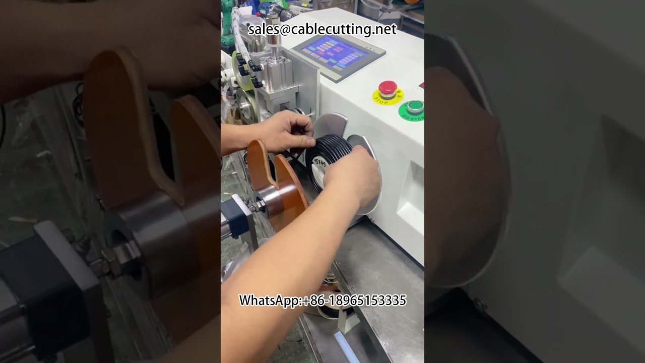 Máquina automática de contagem, enrolamento e amarração para bobinas grandes - Equipamento de processamento de chicotes elétricos