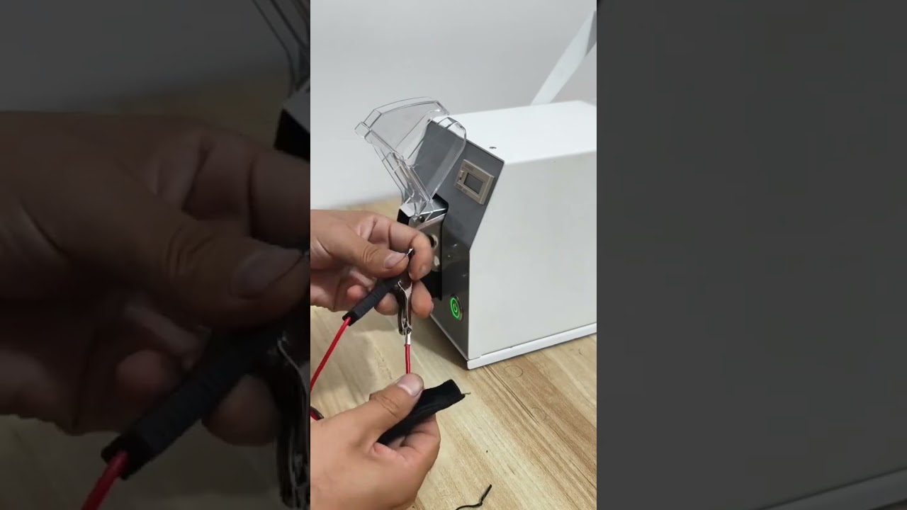 Teste de Crimpagem Pneumática para Terminal Garra Jacaré | Máquina de Fábrica #fábrica #máquina