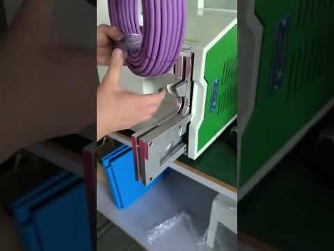 Máquina de Amarrador de Cabos de Grande Diâmetro 40-80mm – Funcionamento Real #fábrica #máquina #máquinadesencapadefios