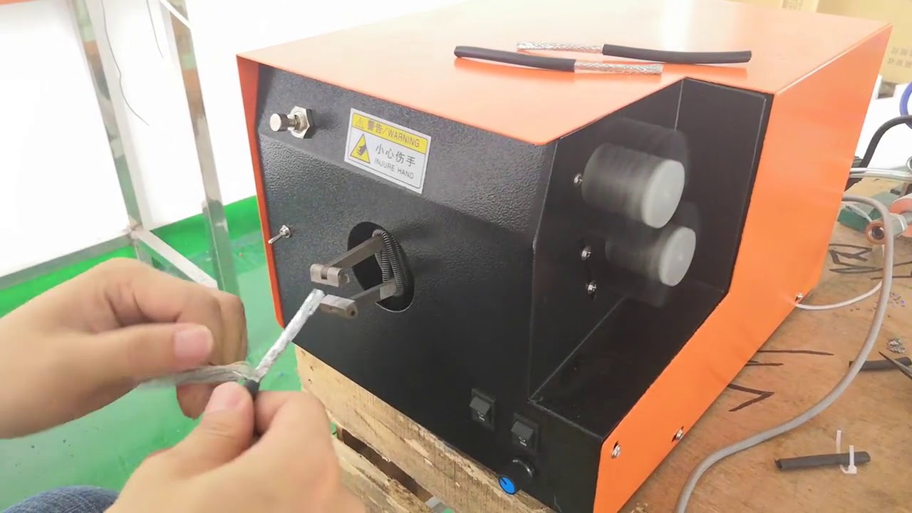 Máquina WPM-03B | Escova, Alisamento e Torção Automática para Blindagem de Cabos
