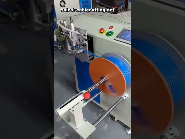 Máquina Automática de Bobinar, Enrolar, Cortar e Amarrar Cabos com Medição de Comprimento