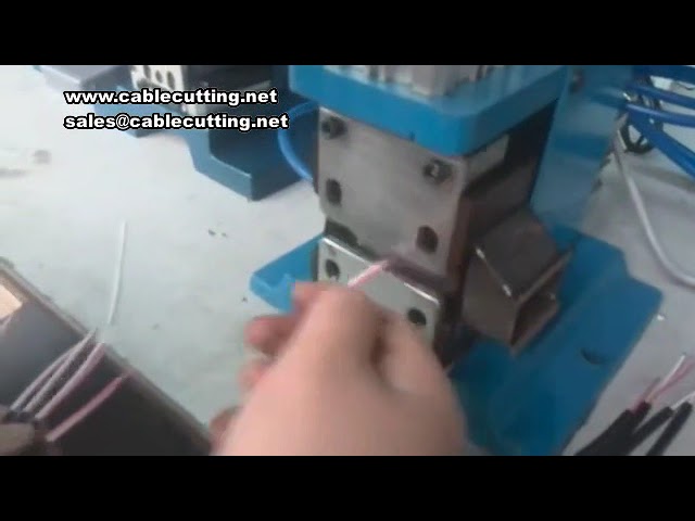 Máquina de Decapagem Pneumática Vertical 3F/4F para Cabos de Fita - Decapador Manual Multinúcleos 14AWG