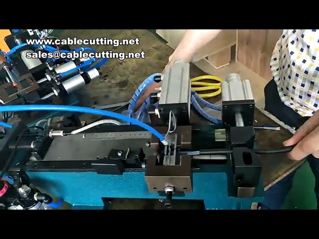 Máquina de Decapagem Pneumática 3F4F — Decapagem Vertical e Horizontal para Cabos de Grande Bainha