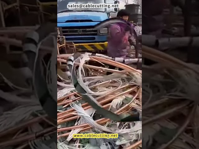 Máquina Automática Potente para Descascar Fios de Cobre - Reciclagem Eficiente