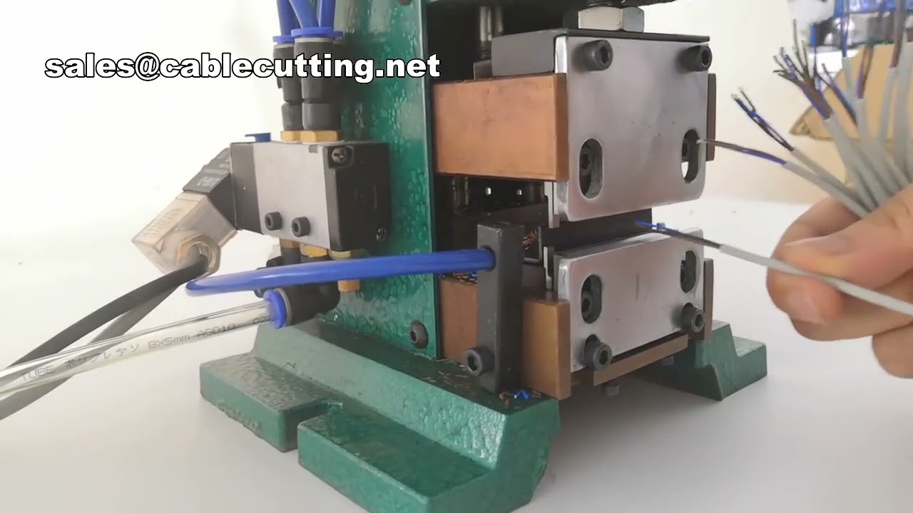 Máquina de Descascar Cabos Pneumática Vertical – Stripper de Fios e Descascadora Automática