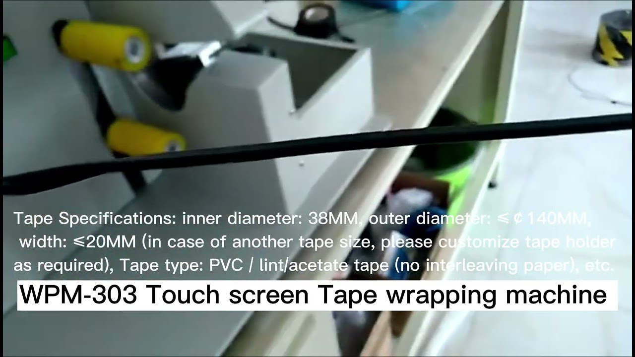 Máquina Envelopadora de Fita com Tela Touch WPM-303 - Automação para Chicotes e Cabos