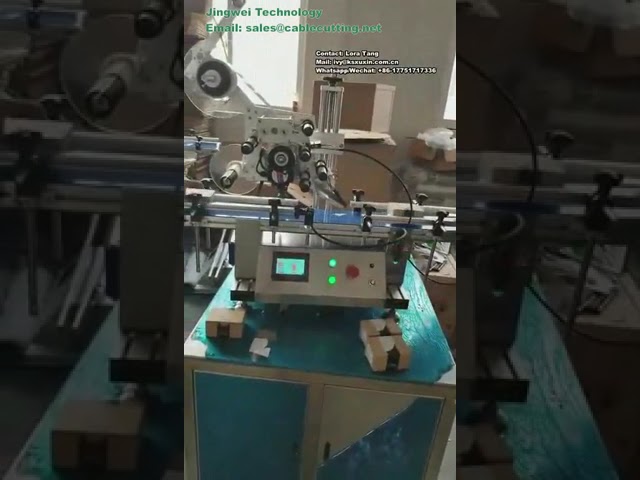 Máquina Rotuladora Automática de Adesivos Planos para Garrafas de Água – Etiquetadora de Mesa