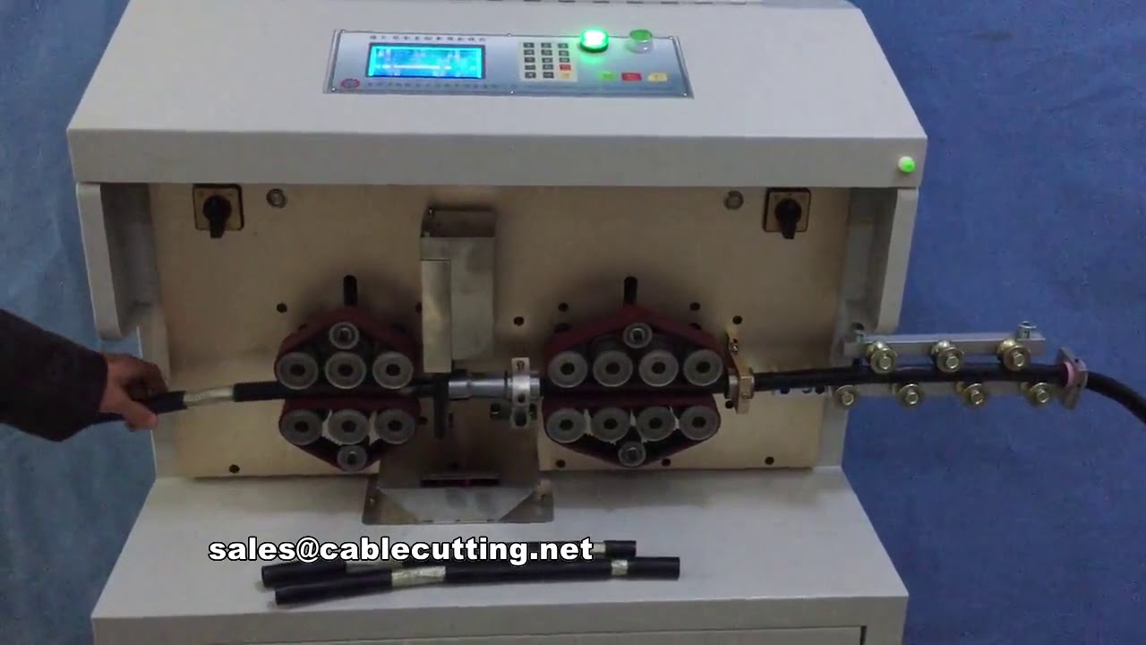 Máquina de Corte e Descascamento para Cabos Trançados e Grossos - Até 20mm de Diâmetro