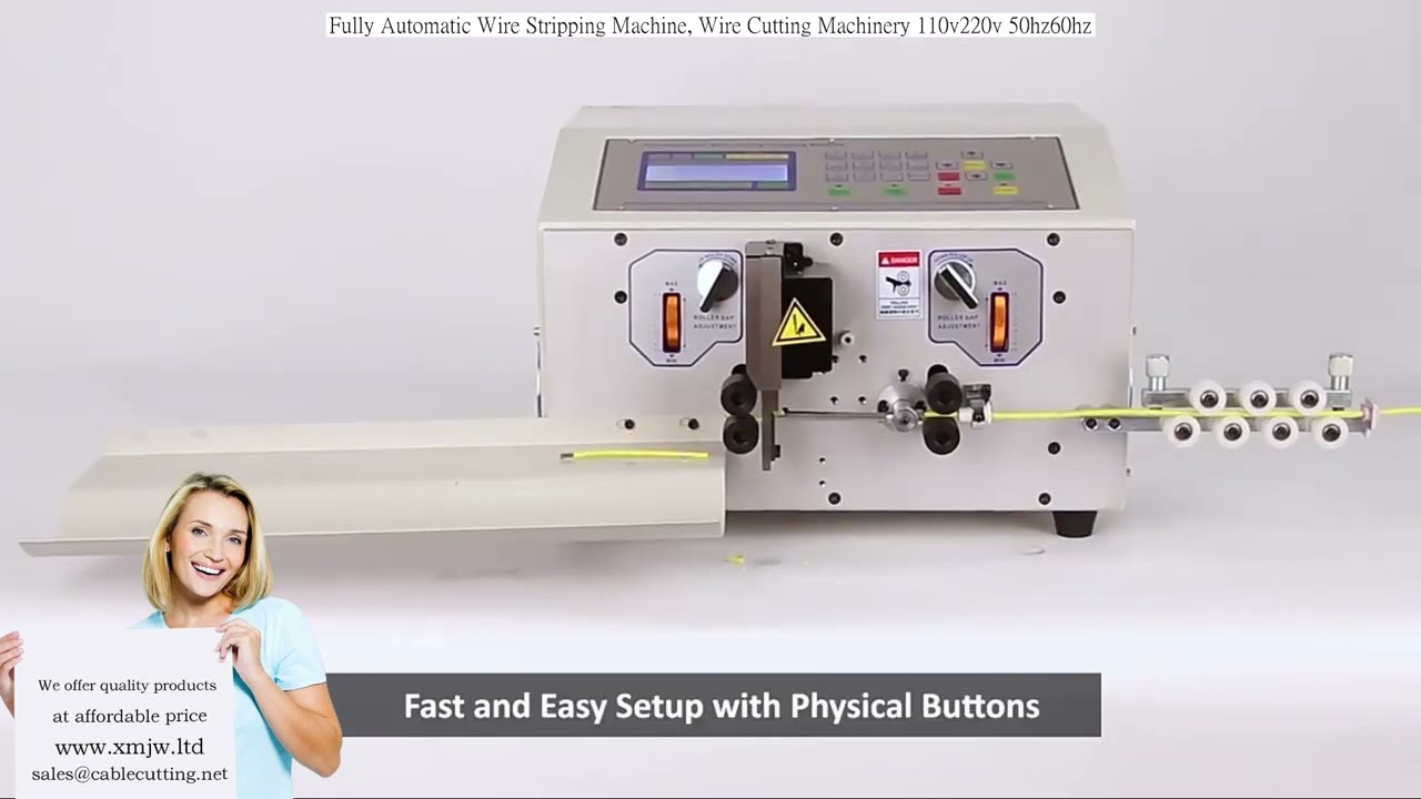 Máquina Automática de Decapagem e Corte de Fios Elétricos – 110V/220V 50Hz/60Hz para Uso Industrial