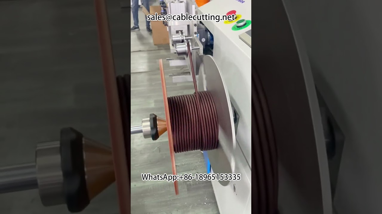 Bobina de cabo de áudio - Enroladeira automática com contagem de metros #processamentodefio #fio