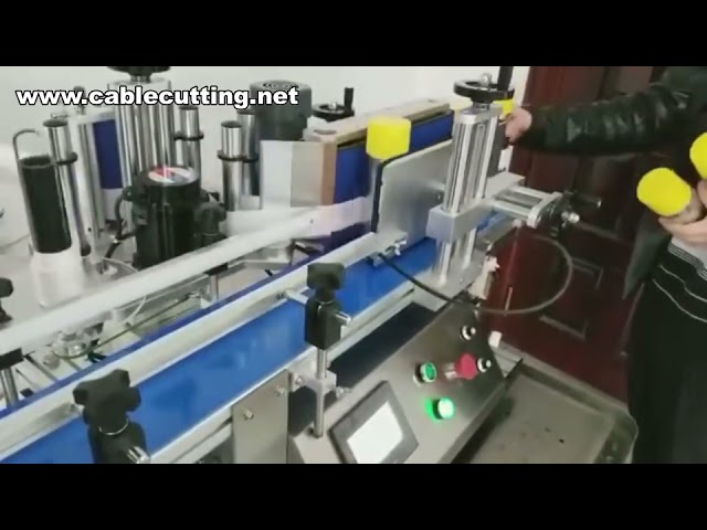 Rotuladora Automática de Bancada para Frascos Redondos, Latas e Garrafas Pequenas – Máquina de Rotulagem Compacta e Eficiente
