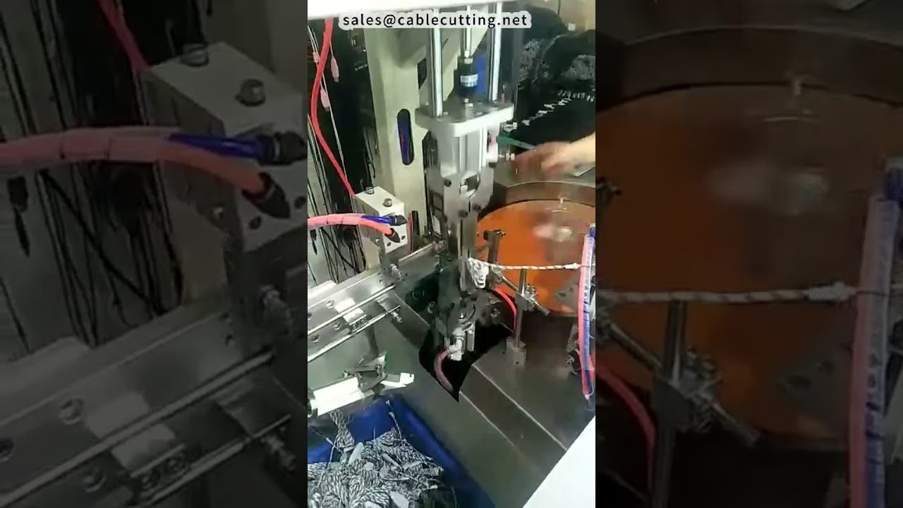 Demonstração de Máquina Automática de Bobinar e Amarrar Fios – Operador Apenas Carrega o Fio