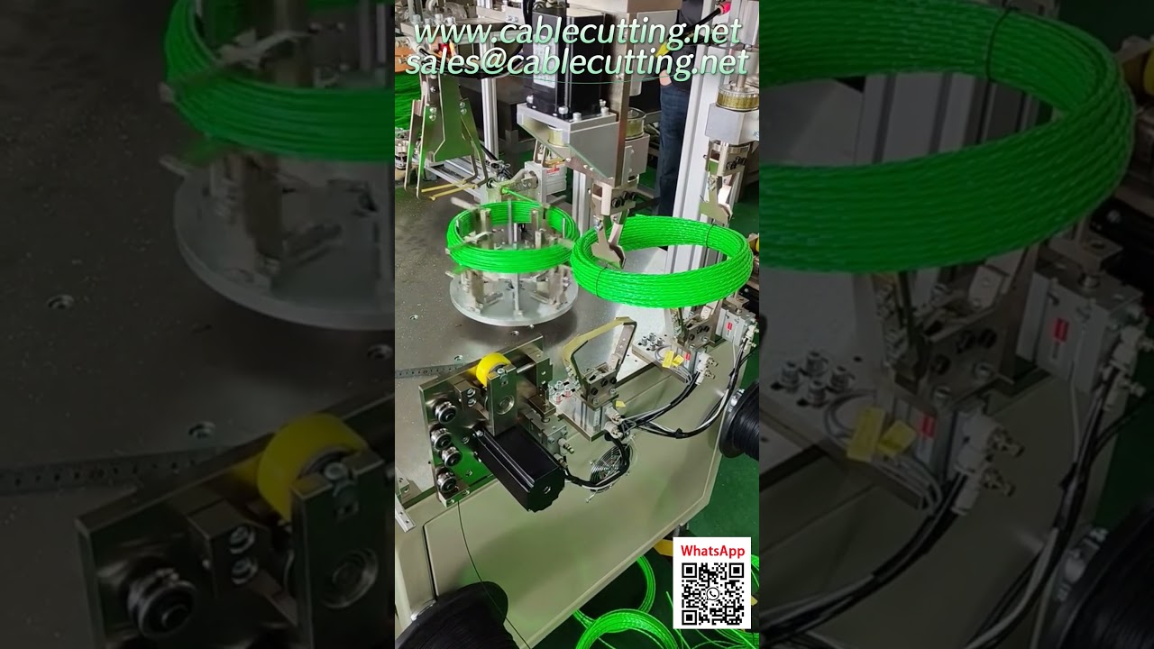 Máquina Automática de Enfardamento para Fita Guia e Puxadores de Cabos