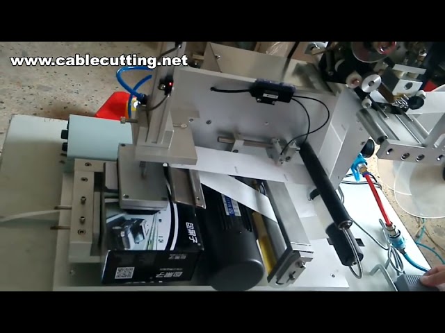 Máquina Semiautomática de Etiquetagem com Impressão para Cartões e Garrafas Redondas