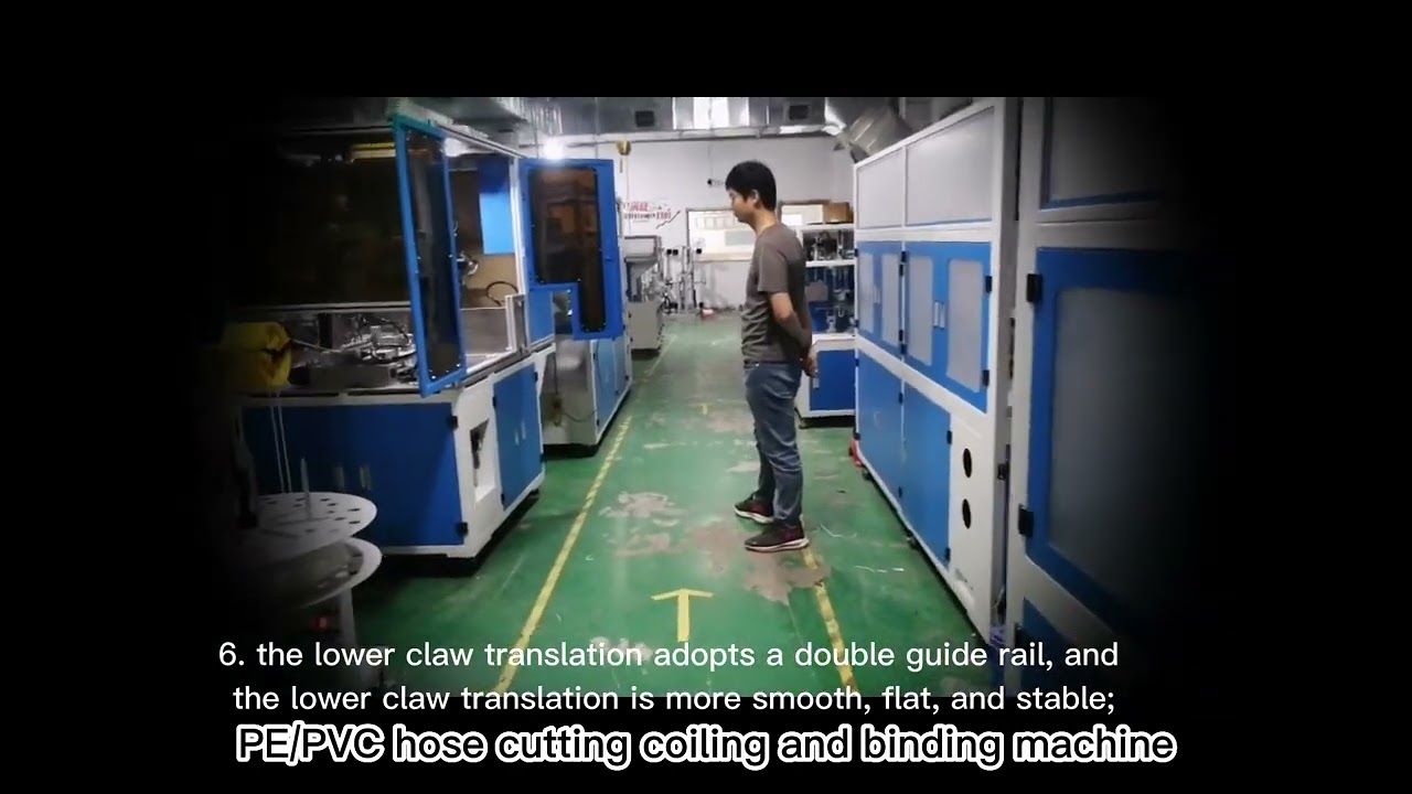 Máquina Automática de Corte, Bobinamento e Amarração de Mangueiras PE/PVC | Automação Industrial