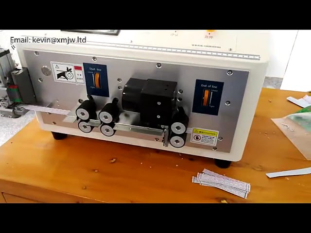 Máquina automática de descascar fios com bainha de PVC - Equipamento de corte e descascamento de cabos para fios planos e redondos