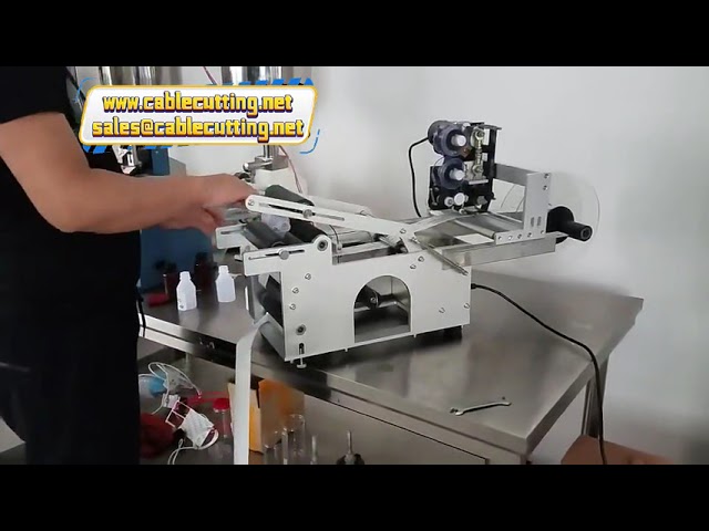 Máquina de Rotulagem com Impressão de Data e Lote para Garrafas de Vinho PET e Vidro