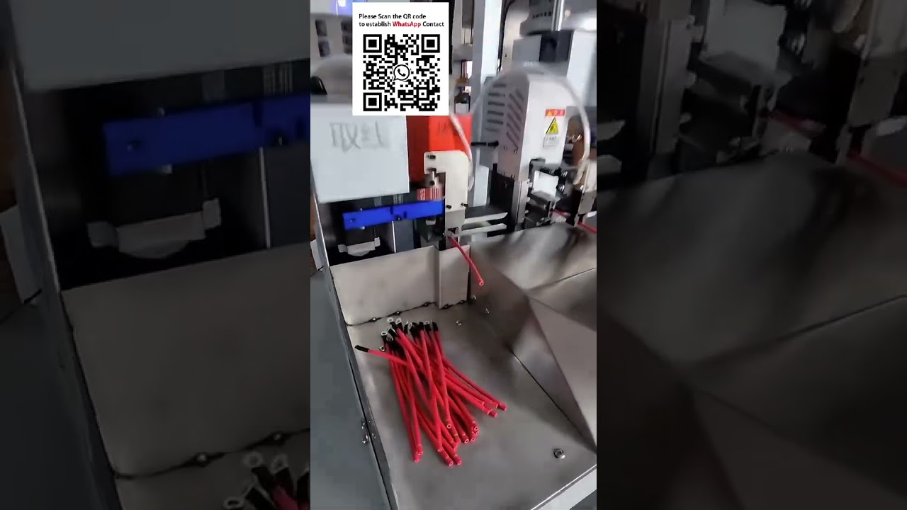 Máquina Automática de Crimpagem de Terminais com Inserção de Tubo Termoencolhível | Automação Industrial
