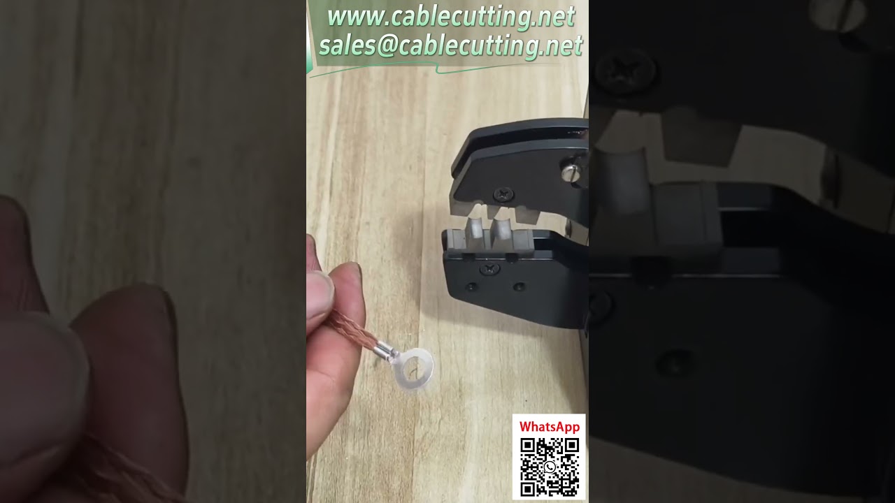 Prensador Pneumático 16M para Terminais de Cabos Fotovoltaicos | Crimpagem Vertical com Múltiplas Matrizes