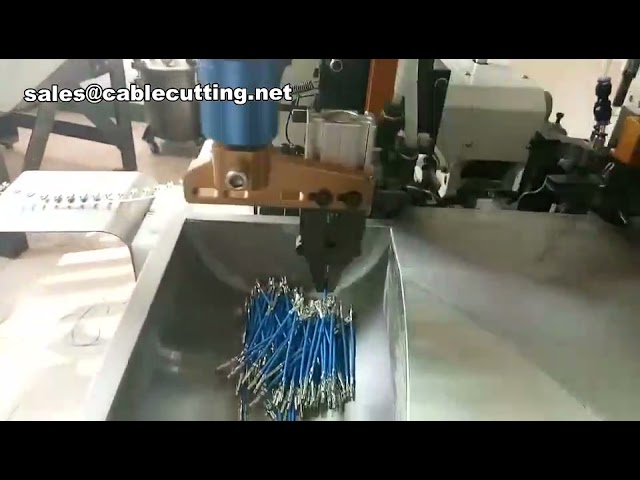 Máquina de Corte, Decapagem e Crimpagem de Terminais com Dupla Cabeça para Cabos
