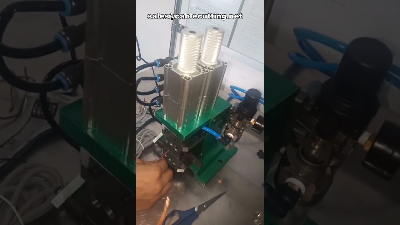 Máquina de Decapagem de Fios Vertical Automática | Equipamento Industrial de Peeling de Cabos