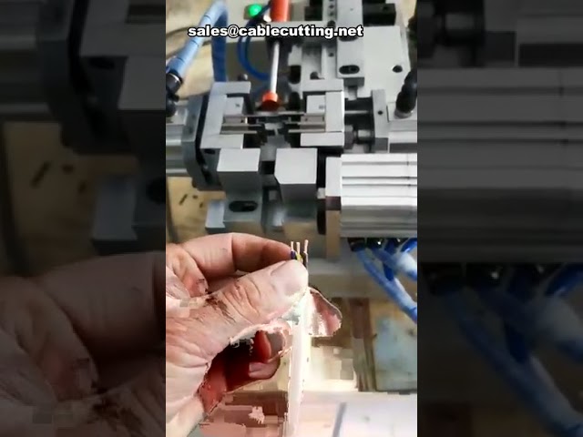 Máquina Pneumática Multifuncional de Corte e Decapagem de Fios | Automação Industrial
