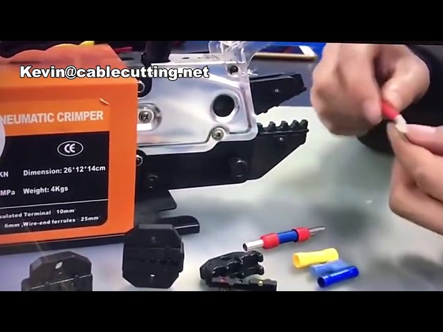 Máquina de Crimpagem Pneumática para Terminais Quadrilaterais de Cabo – Ferramenta Isolada Tubular