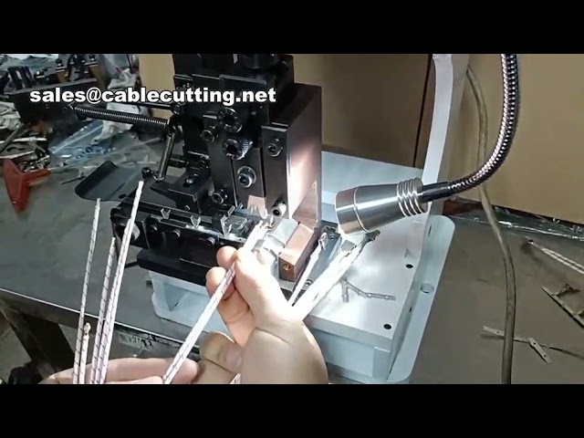 Máquina de Crimpagem de Conectores para Cabos Elétricos de Cobre – Prensa de Terminais Automática