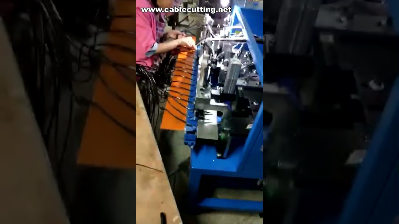 Máquina Automática de Corte, Descascamento, Torção e Estanhamento de Fios | Processamento Eficiente