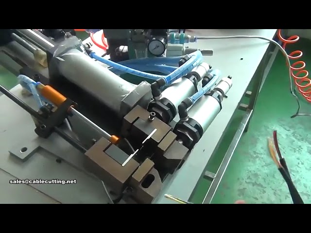 Máquina de Descascar Cabos Elétricos a Quente | Desencapadeira Pneumática para Fios Trançados