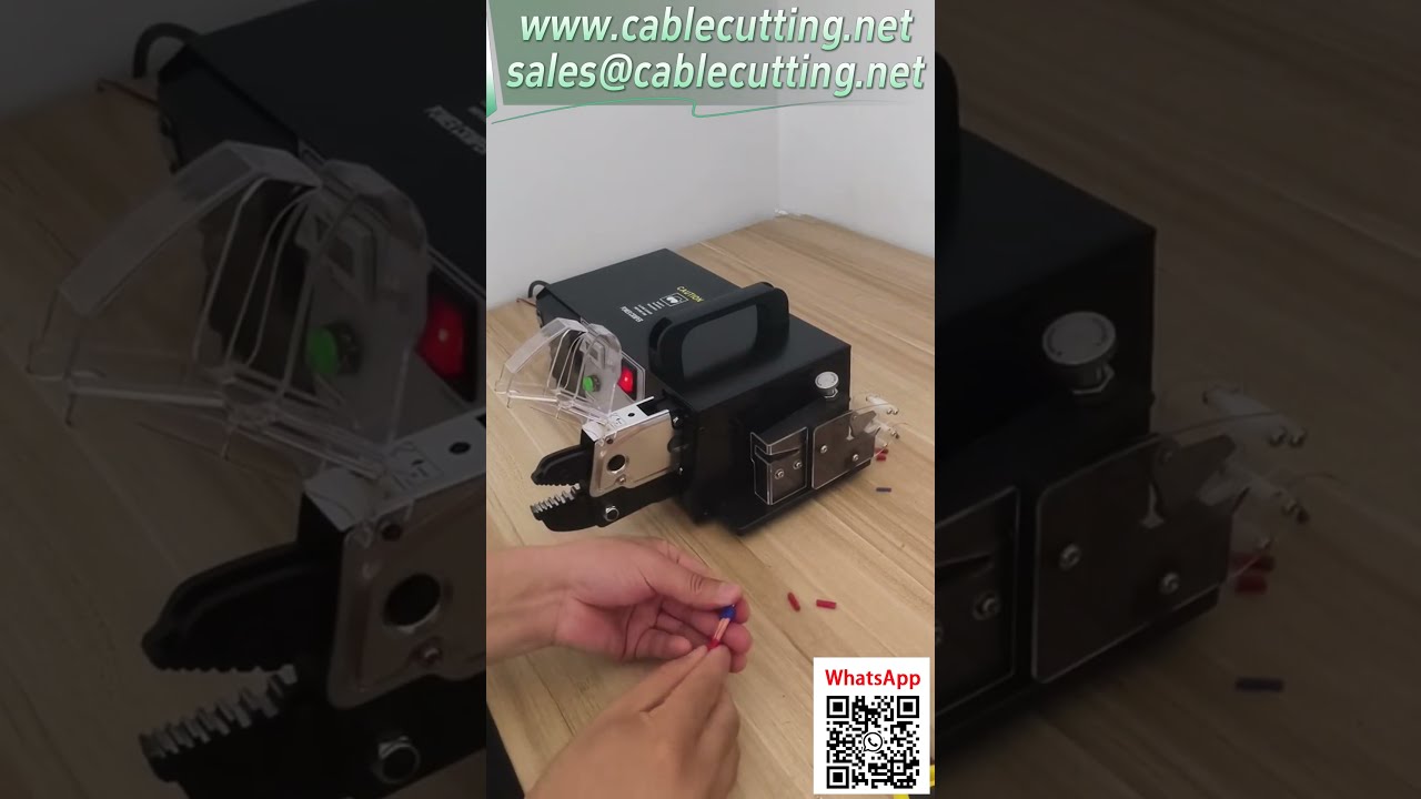 Máquina de Crimpagem Elétrica EM-6-B-2-BC | Crimpagem de Tubo Duplo com Corte e Decapagem Automáticos