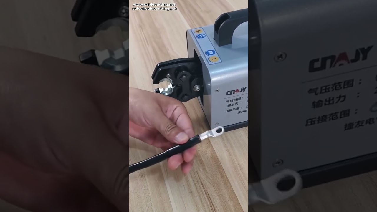 Máquina Pneumática de Crimpagem para Terminais de Cobre com Formatos Personalizáveis | #fábrica #máquina