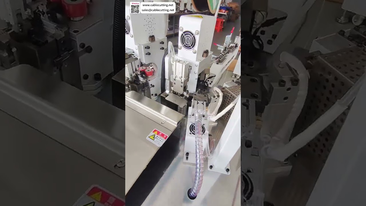 Máquina Automática de Estanhagem e Inserção de Tubo Termorretrátil para Chicotes Elétricos